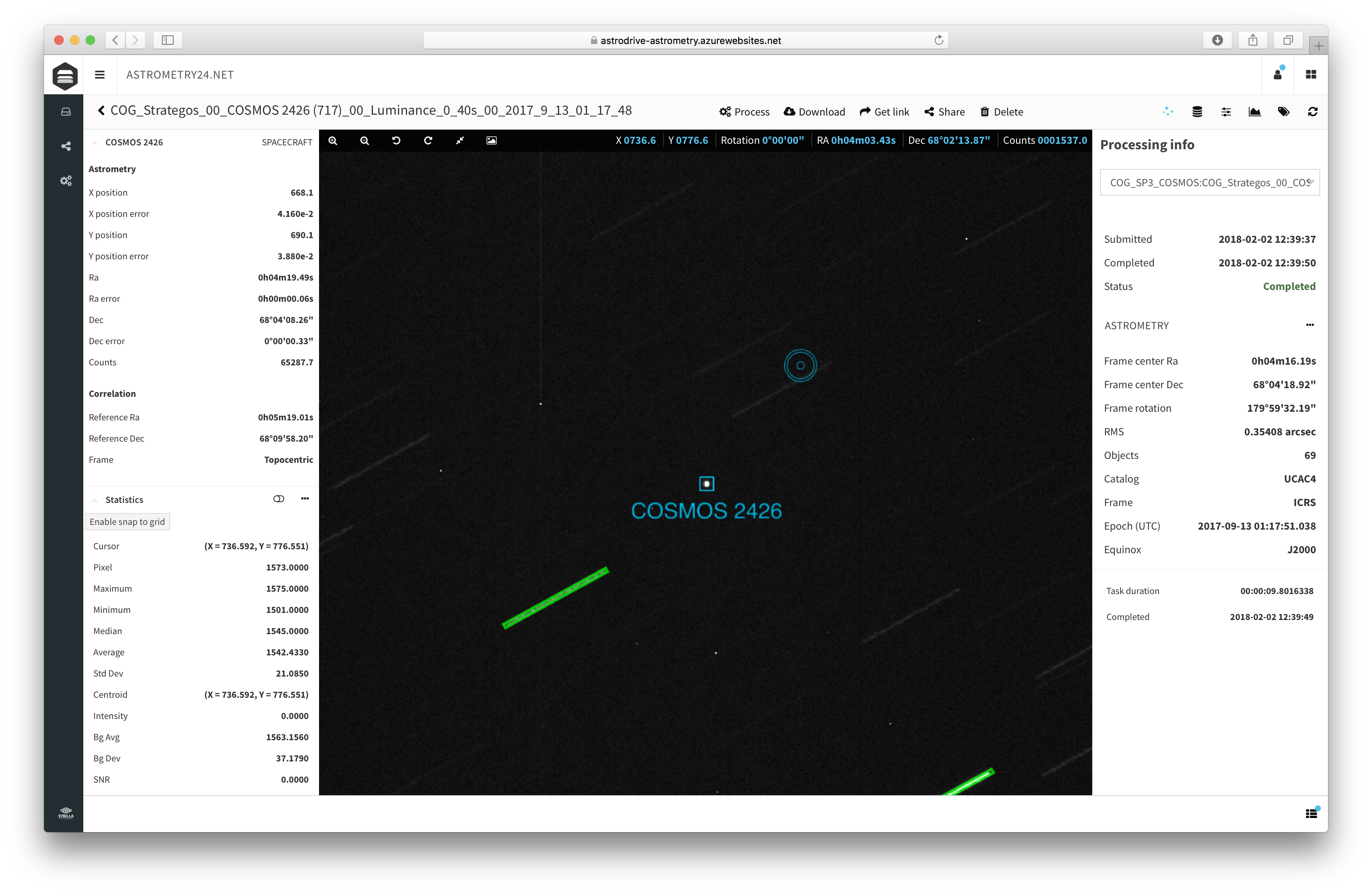 astrometry website solve